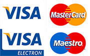 Visa, Mastercard & Maestro Accepted